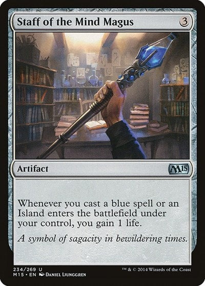 Staff of the Mind Magus (M15) #234 Uncommon (Moderately Played) Magic 2015 (M15) Magic: The Gathering: 2014