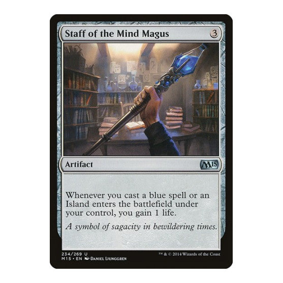 Staff of the Mind Magus (M15) #234 Uncommon (Moderately Played) Magic 2015 (M15) Magic: The Gathering: 2014