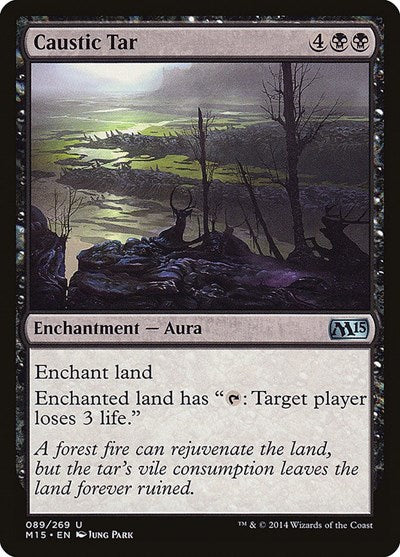 Caustic Tar (M15) #89 Uncommon (Lightly Played) Magic 2015 (M15) Magic: 2014