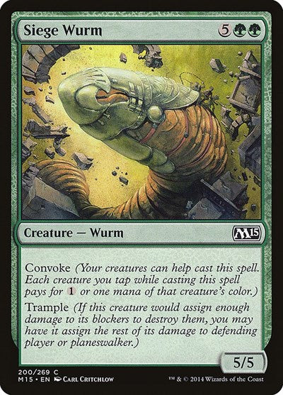 Siege Wurm (M15) #200 Common (Lightly Played) Magic 2015 (M15) Magic: The Gathering: 2014