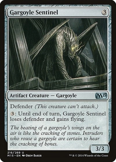 Gargoyle Sentinel (M15) #216 Uncommon (Lightly Played) Magic 2015 (M15) Magic: The Gathering: 2014
