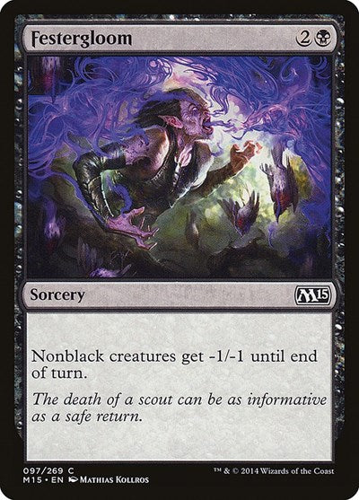 Festergloom (M15) #97 Common (Lightly Played) Magic 2015 (M15) Magic: The Gathering: 2014