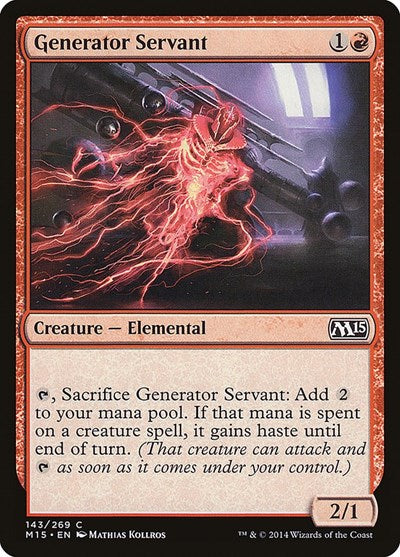 Generator Servant (M15) #143 Common (Damaged) Magic 2015 (M15) Magic: The Gathering: 2014