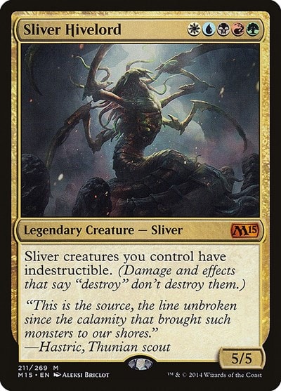 Sliver Hivelord (M15) #211 Mythic Rare (Moderately Played) Magic 2015 (M15) Magic: The Gathering: 2014