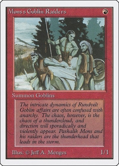 Mons's Goblin Raiders (2ED) #165 Common (Heavily Played) Unlimited Edition Magic: The Gathering: 1993