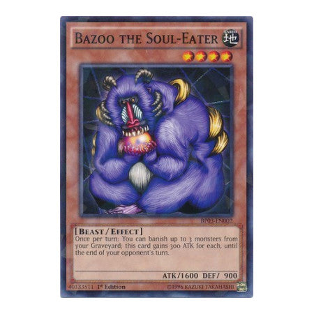Bazoo the Soul-Eater (Shatterfoil) (BP03) #BP03-EN002 Shatterfoil Rare (1st Edition Lightly Played) Battle Pack 3: Monster League YuGiOh: 2014