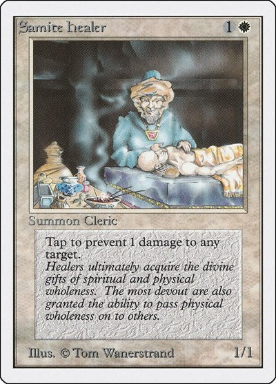 Samite Healer (2ED) #38 Common (Heavily Played) Unlimited Edition Magic: The Gathering: 1993