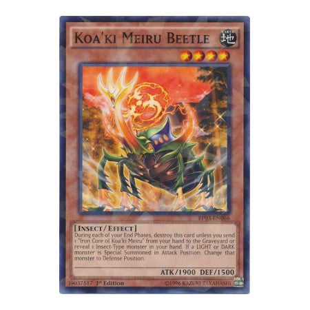 Koa'ki Meiru Beetle (Shatterfoil) (BP03) #BP03-EN066 Shatterfoil Rare (1st Edition Moderately Played) Battle Pack 3: Monster League YuGiOh: 2014