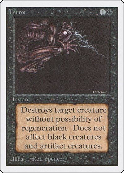 Terror (2ED) #131 Common (Heavily Played) Unlimited Edition Magic: The Gathering: 1993