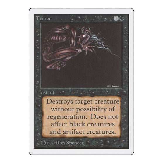 Terror (2ED) #131 Common (Heavily Played) Unlimited Edition Magic: The Gathering: 1993