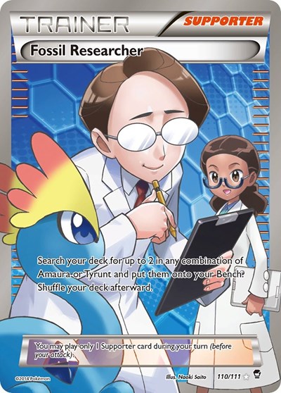 Fossil Researcher 110 Full Art (FFI) #110/111 Ultra Rare (Holofoil Moderately Played) XY - Furious Fists Pokemon: 2014