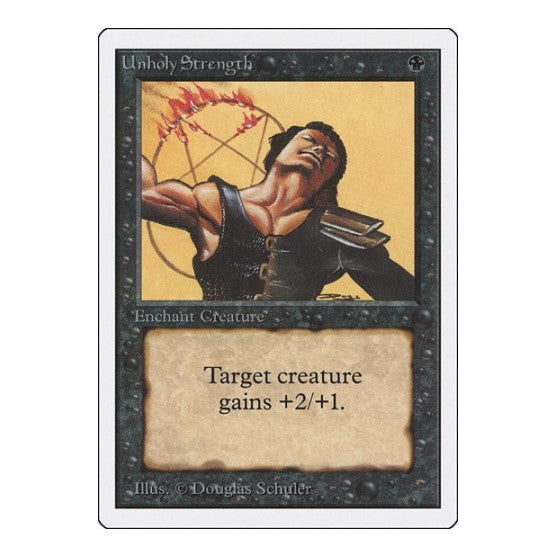 Unholy Strength (2ED) #132 Common (Heavily Played) Unlimited Edition Magic: The Gathering: 1993