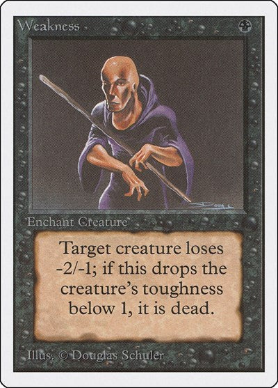 Weakness (2ED) #135 Common (Heavily Played) Unlimited Edition Magic: The Gathering: 1993