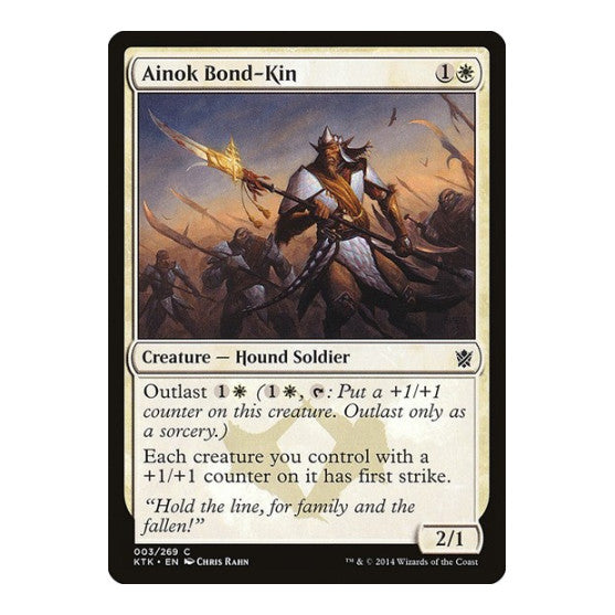 Ainok Bond-Kin (KTK) #3 Common (Damaged) Khans of Tarkir Magic: The Gathering: 2014