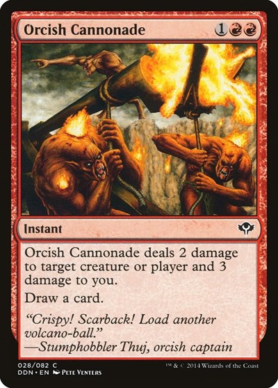 Orcish Cannonade (DDN) #28 Common (Heavily Played) Duel Decks: Speed vs. Cunning Magic: The Gathering: 2014