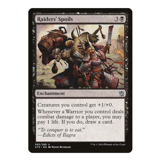 Raiders' Spoils (KTK) #83 Uncommon (Lightly Played) Khans of Tarkir Magic: The Gathering: 2014