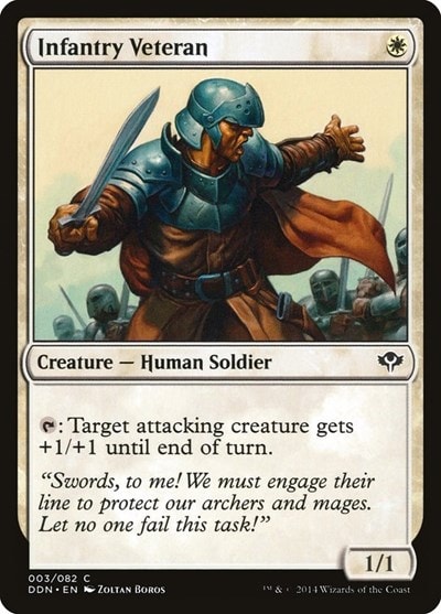 Infantry Veteran (DDN) #3 Common (Moderately Played) Duel Decks: Speed vs. Cunning Magic: The Gathering: 2014