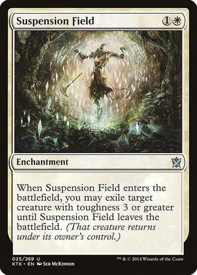 Suspension Field (KTK) #25 Uncommon (Lightly Played) Khans of Tarkir Magic: The Gathering: 2014