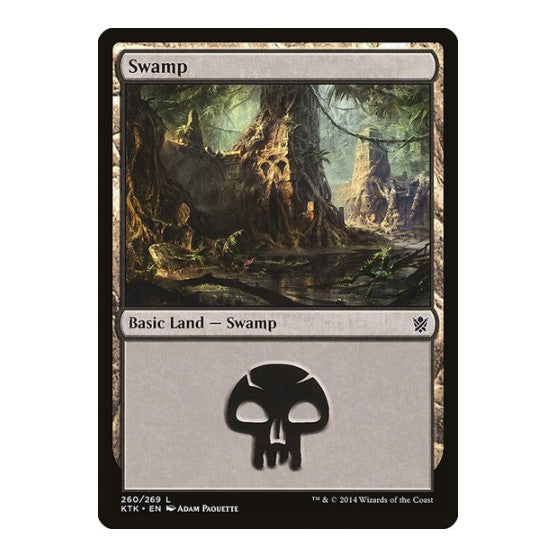Swamp 260 (KTK) #260 Land (Foil Lightly Played) Khans of Tarkir Magic: The Gathering: 2014