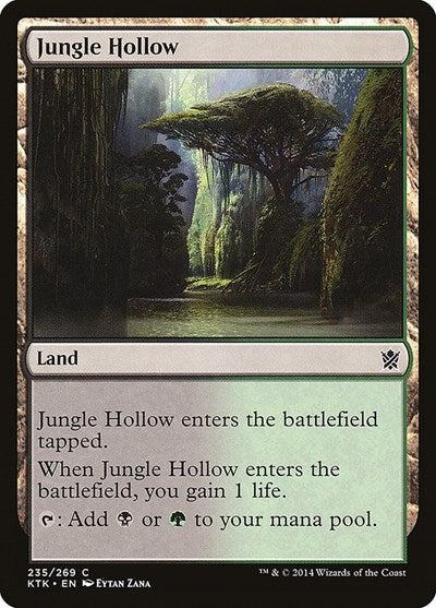 Jungle Hollow (KTK) #235 Common (Lightly Played) Khans of Tarkir Magic: The Gathering: 2014