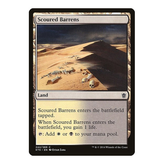 Scoured Barrens (KTK) #242 Common (Lightly Played) Khans of Tarkir Magic: The Gathering: 2014