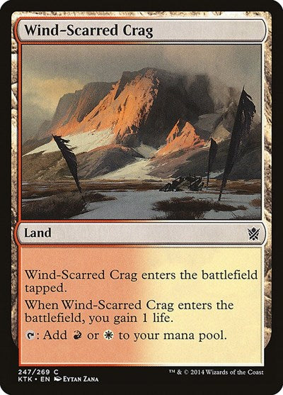 Wind Scarred Crag (KTK) #247 Common (Lightly Played) Khans of Tarkir Magic: The Gathering: 2014