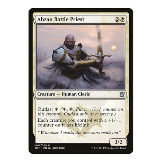 Abzan Battle Priest (KTK) #1 Uncommon (Moderately Played) Khans of Tarkir Magic: The Gathering: 2014