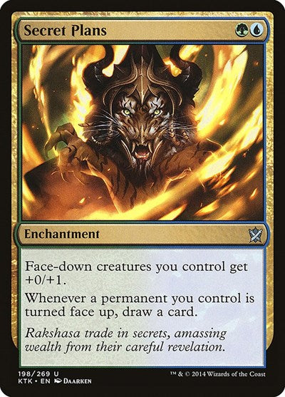 Secret Plans (KTK) #198 Uncommon (Lightly Played) Khans of Tarkir Magic: 2014