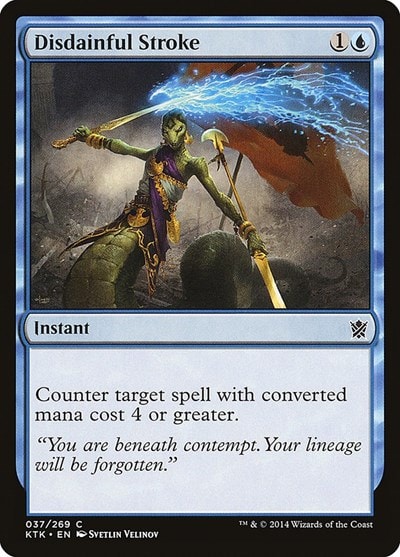 Disdainful Stroke (KTK) #37 Common (Damaged) Khans of Tarkir Magic: The Gathering: 2014