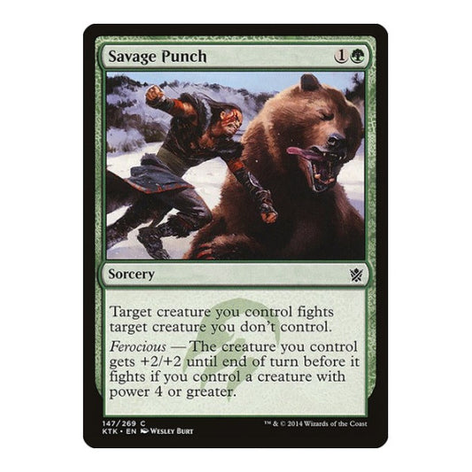 Savage Punch (KTK) #147 Common (Lightly Played) Khans of Tarkir Magic: The Gathering: 2014