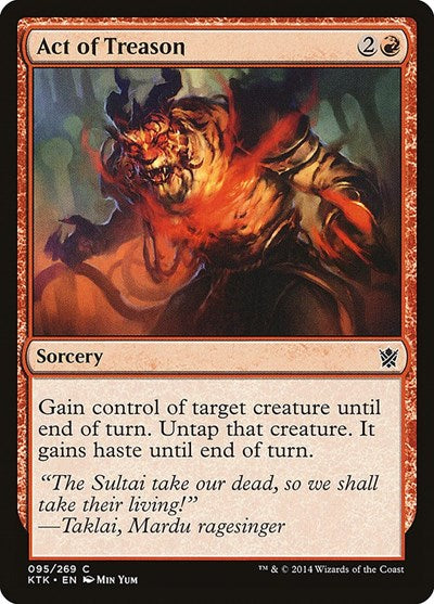Act of Treason (KTK) #95 Common Khans of Tarkir Magic: The Gathering: 2014