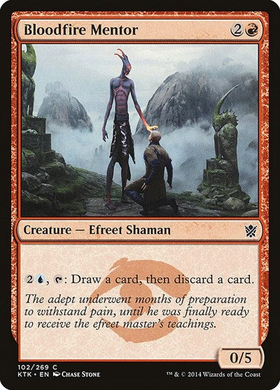 Bloodfire Mentor (KTK) #102 Common (Lightly Played) Khans of Tarkir Magic: The Gathering: 2014