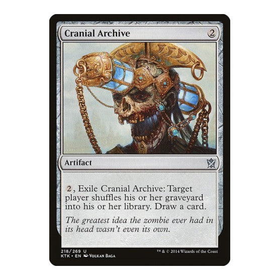 Cranial Archive (KTK) #218 Uncommon (Lightly Played) Khans of Tarkir Magic: The Gathering: 2014