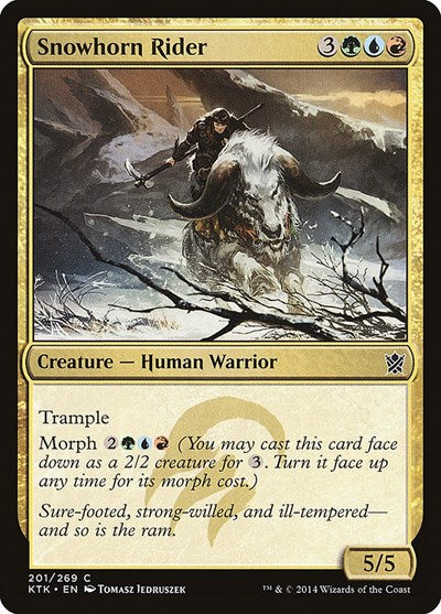 Snowhorn Rider (KTK) #201 Common (Lightly Played) Khans of Tarkir Magic: 2014