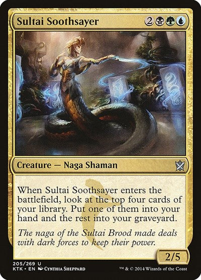 Sultai Soothsayer (KTK) #205 Uncommon (Lightly Played) Khans of Tarkir Magic: The Gathering: 2014