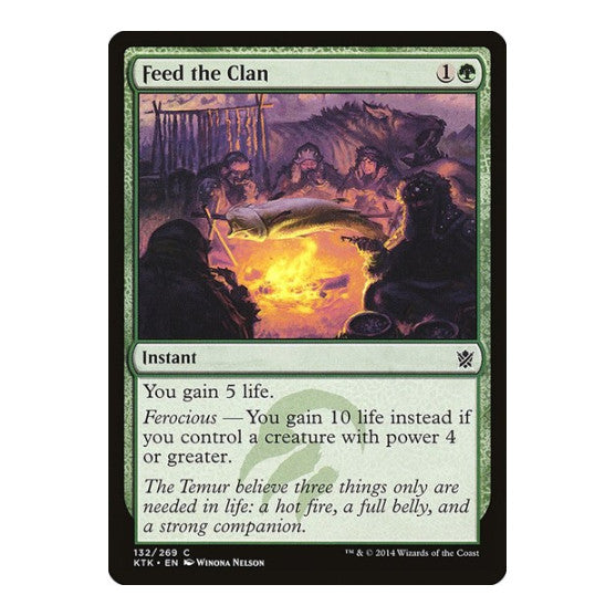 Feed the Clan (KTK) #132 Common (Moderately Played) Khans of Tarkir Magic: The Gathering: 2014