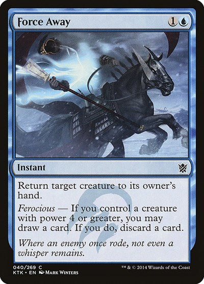 Force Away (KTK) #40 Common (Lightly Played) Khans of Tarkir Magic: 2014