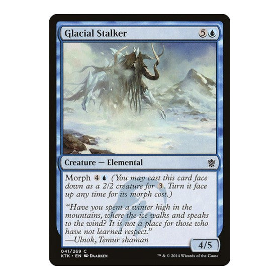 Glacial Stalker (KTK) #41 Common (Lightly Played) Khans of Tarkir Magic: The Gathering: 2014