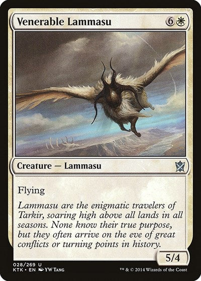 Venerable Lammasu (KTK) #28 Uncommon (Lightly Played) Khans of Tarkir Magic: 2014