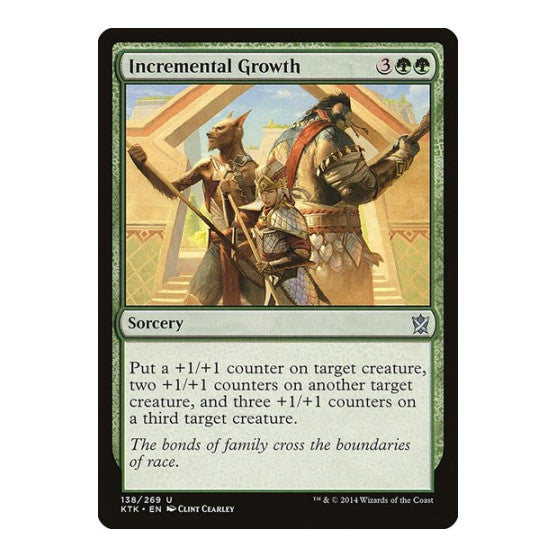 Incremental Growth (KTK) #138 Uncommon (Lightly Played) Khans of Tarkir Magic: The Gathering: 2014