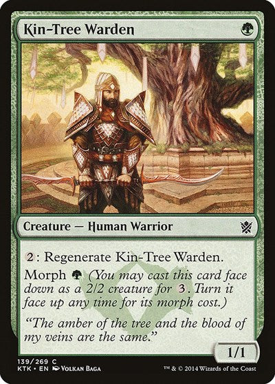 Kin Tree Warden (KTK) #139 Common (Foil Lightly Played) Khans of Tarkir Magic: 2014