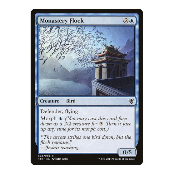 Monastery Flock (KTK) #47 Common (Heavily Played) Khans of Tarkir Magic: The Gathering: 2014