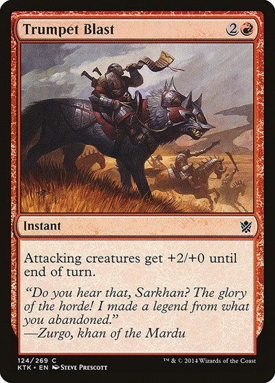 Trumpet Blast (KTK) #124 Common (Moderately Played) Khans of Tarkir Magic: The Gathering: 2014