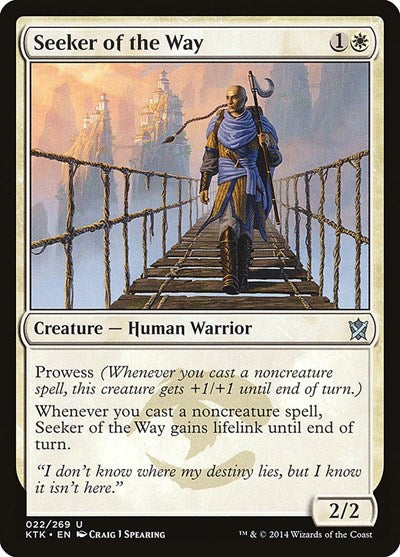 Seeker of the Way (KTK) #22 Uncommon (Lightly Played) Khans of Tarkir Magic: 2014