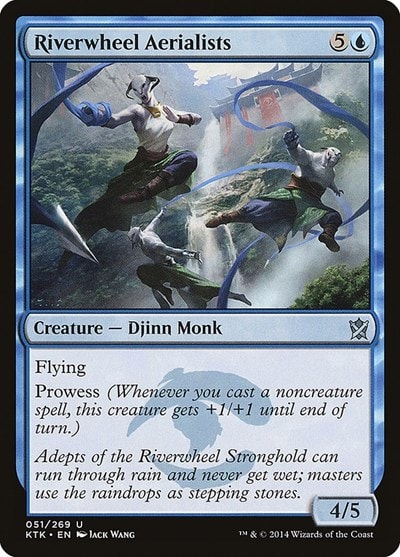 Riverwheel Aerialists (KTK) #51 Uncommon (Heavily Played) Khans of Tarkir Magic: The Gathering: 2014