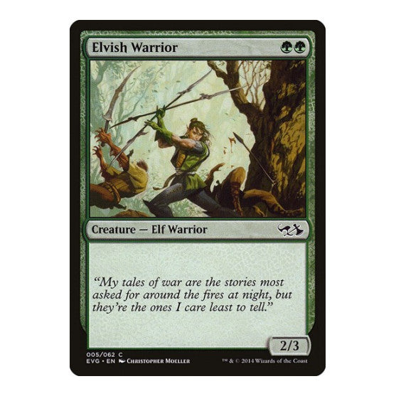Elvish Warrior (DD3) #5 Common (Moderately Played) Duel Decks: Anthology Magic: The Gathering: 2014