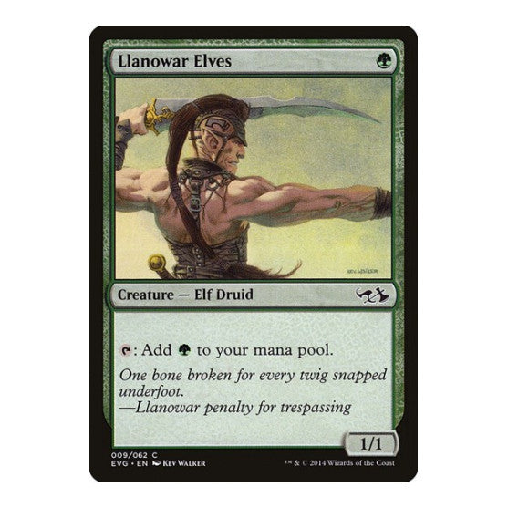 Llanowar Elves (DD3) #9 Common (Moderately Played) Duel Decks: Anthology Magic: The Gathering: 2014