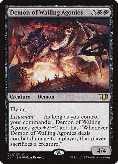 Demon of Wailing Agonies (C14) #21 Rare (Damaged) Commander 2014 Magic: 2014