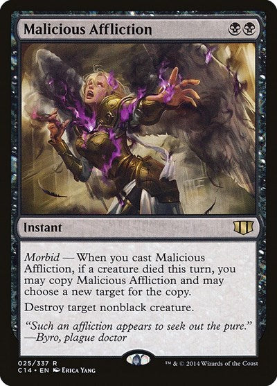Malicious Affliction (C14) #25 Rare (Moderately Played) Commander 2014 Magic: 2014