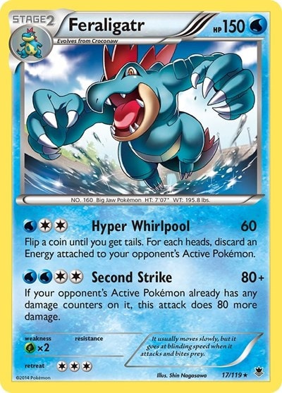 Feraligatr (PHF) #17/119 Holo Rare (Holofoil Near Mint) XY - Phantom Forces Pokemon: 2014